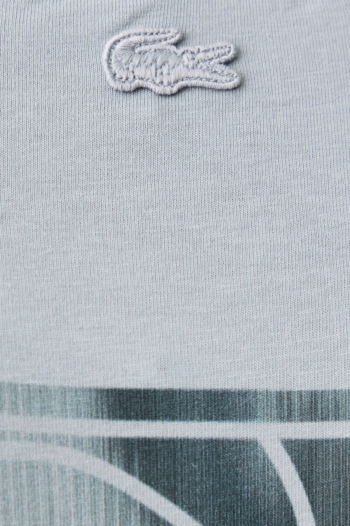 T-shirt sportowy męski bawełniany Lacoste TH9676 niebieski