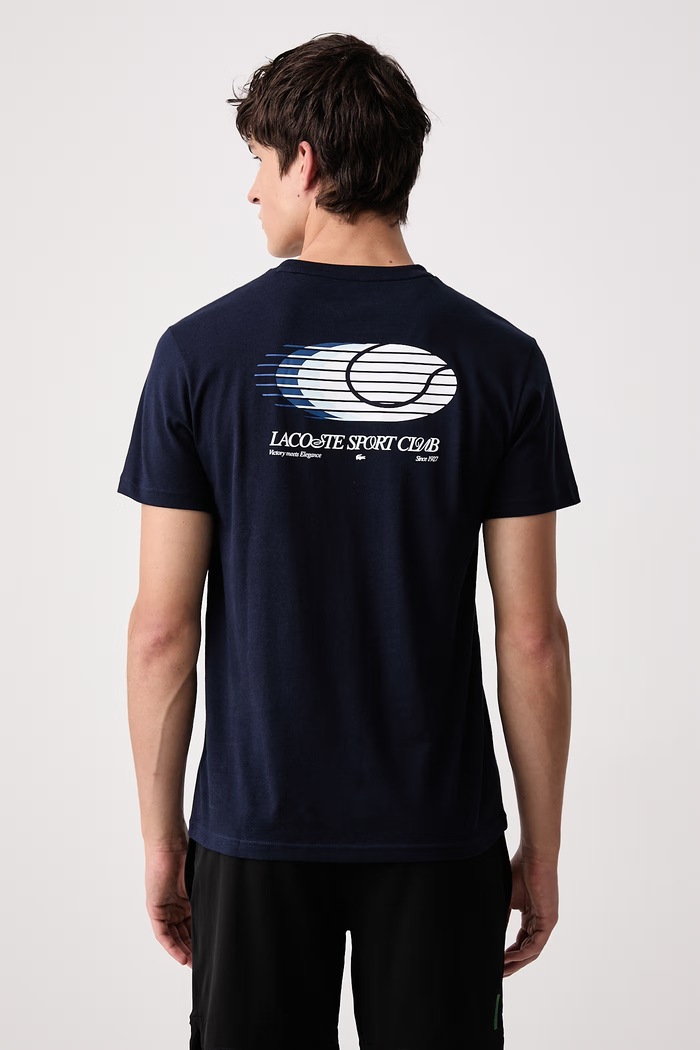 Lacoste T-shirt ανδρικό με βαμβάκι σκούρο μπλε TH6655