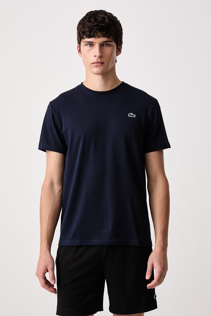 Дрехи Lacoste Тениска мъжка с памук TH6655 тъмносин