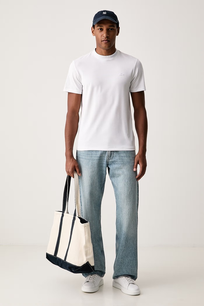 Lacoste T-shirt z bawełną męski TH5060 biały AW26
