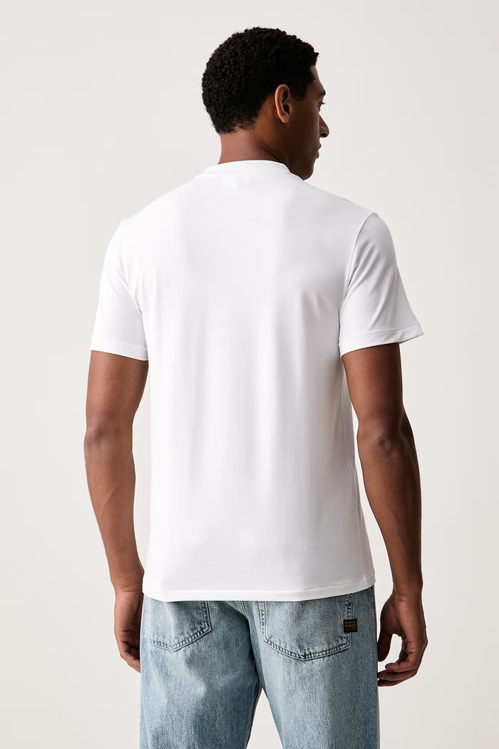 Odzież Lacoste T-shirt z bawełną męski TH5060 biały
