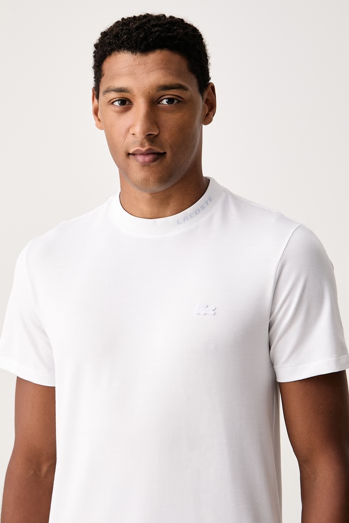 T-shirt z bawełną męski Lacoste TH5060 biały