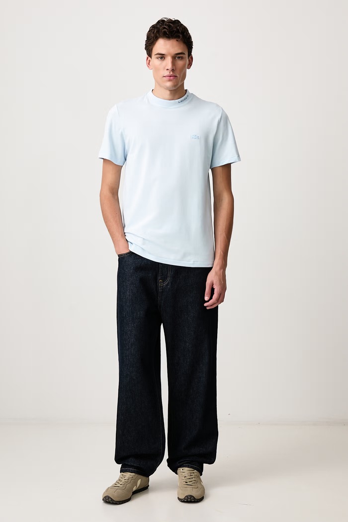 Lacoste T-shirt męski z bawełną TH5060 niebieski AW26