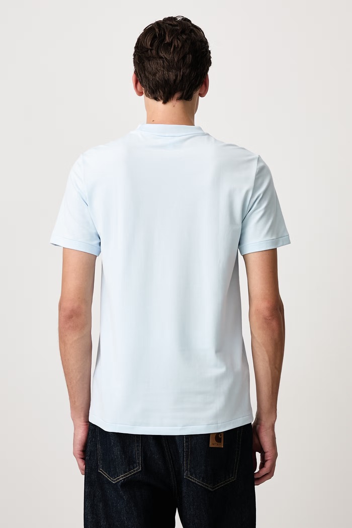 Odzież Lacoste T-shirt męski z bawełną TH5060 niebieski