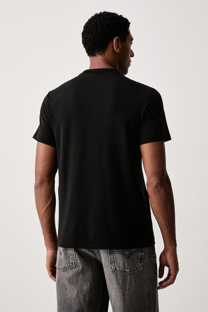 Odzież Lacoste T-shirt męski z bawełną TH5060 czarny