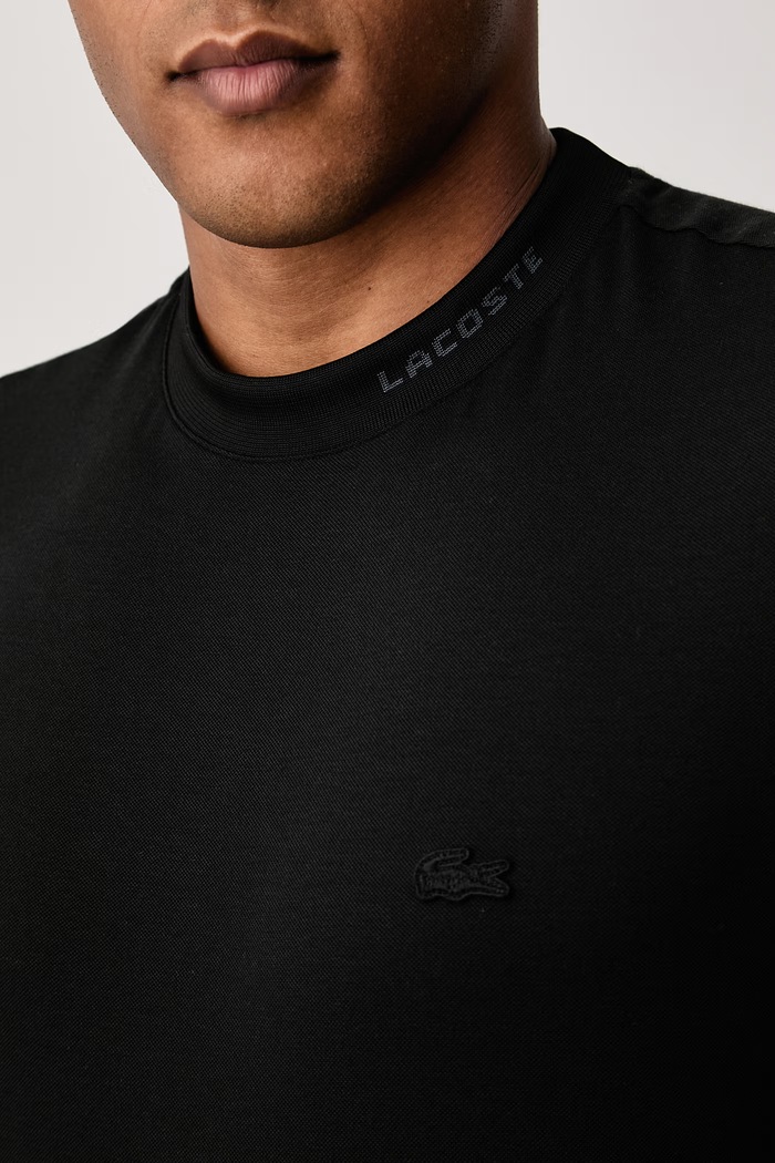 Lacoste T-shirt męski z bawełną TH5060 czarny