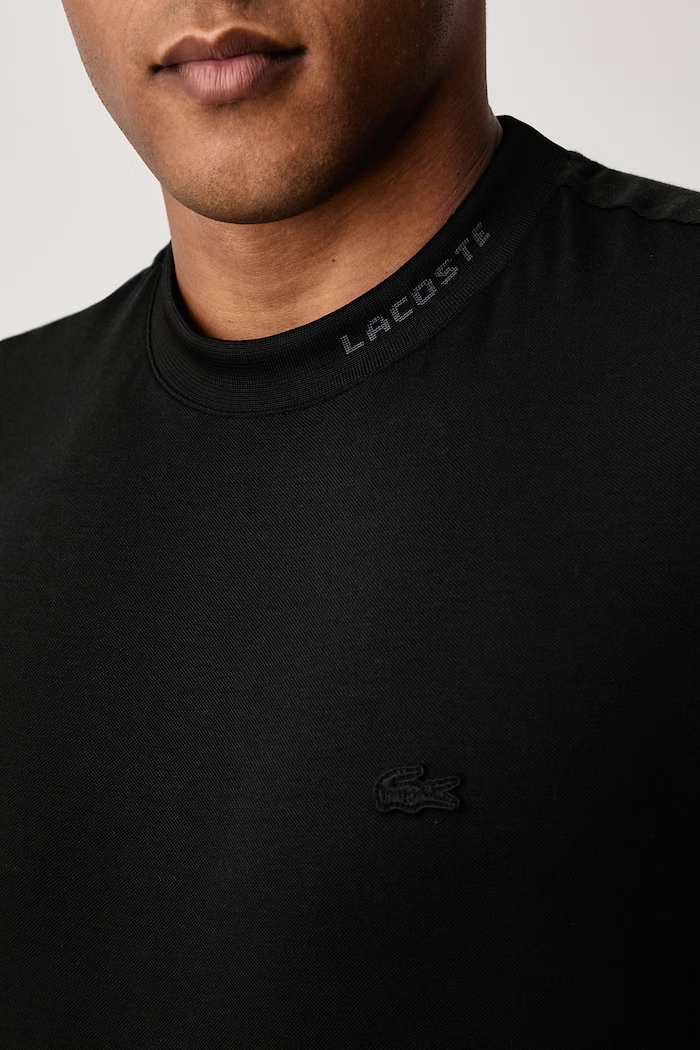 Lacoste T-shirt męski z bawełną TH5060 czarny