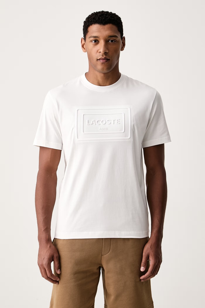 Lacoste T-shirt bawełniany męski biały TH0794