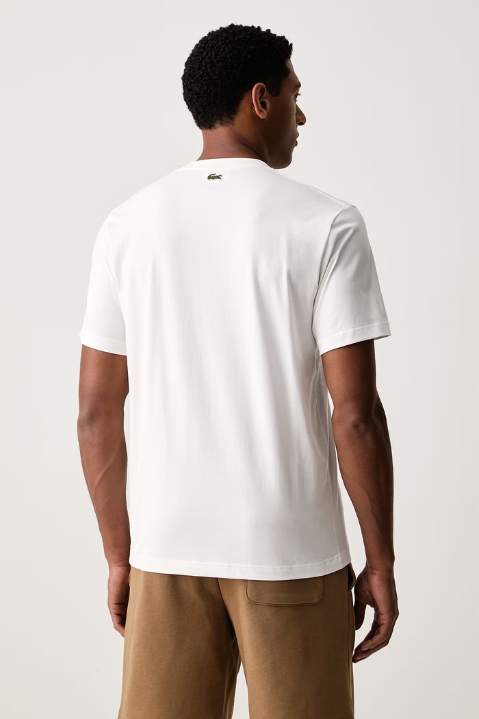 Odzież Lacoste T-shirt bawełniany męski TH0794 biały