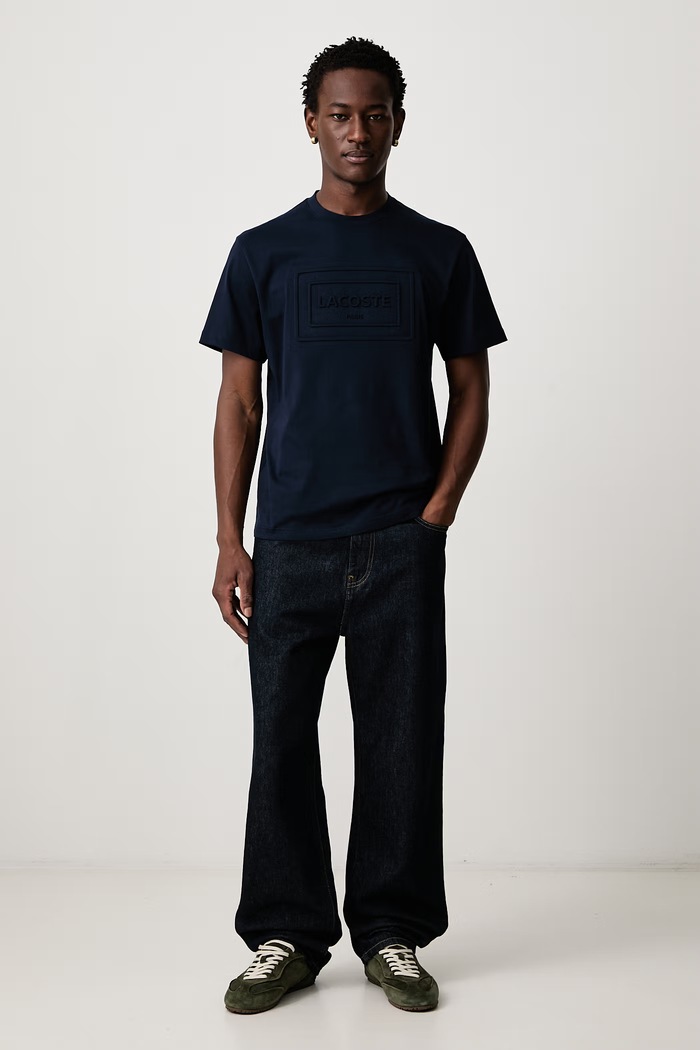 Lacoste T-shirt ανδρικό βαμβακερό TH0794 σκούρο μπλε AW26