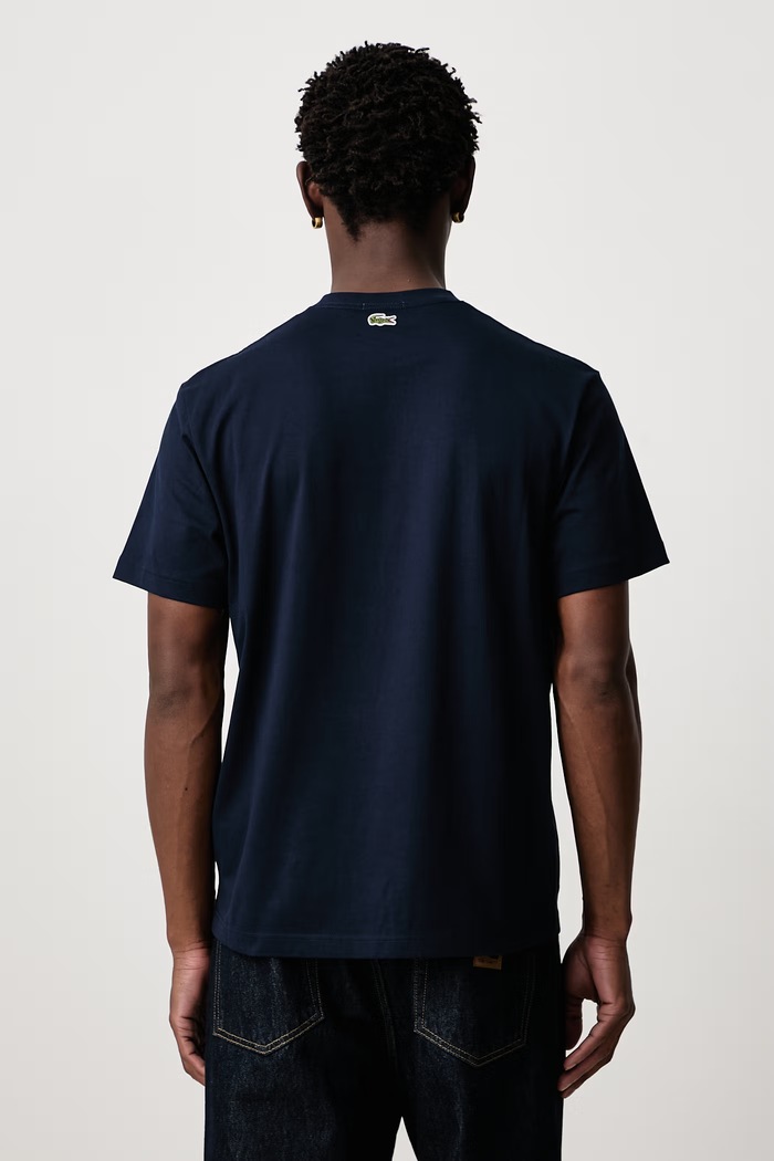 Дрехи Lacoste Тениска мъжка от памук TH0794 тъмносин