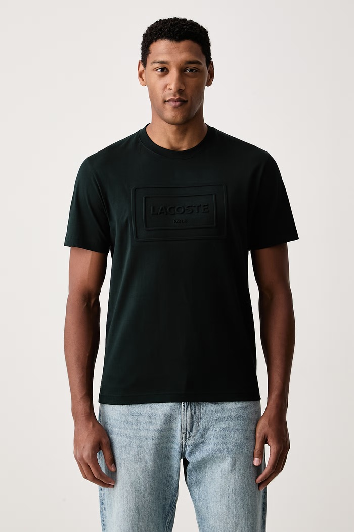 Lacoste T-shirt męski bawełniany zielony TH0794