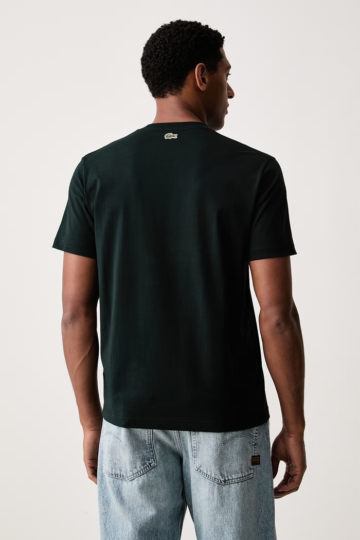 Odzież Lacoste T-shirt męski bawełniany TH0794 zielony
