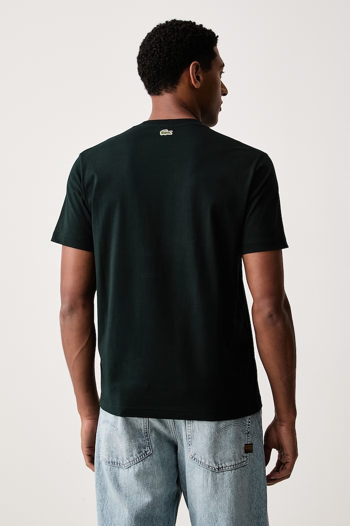 Odzież Lacoste T-shirt męski bawełniany TH0794 zielony