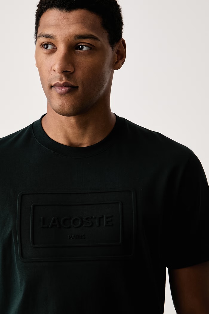 Lacoste T-shirt męski bawełniany zielony TH0794