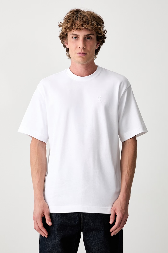 On Club Collective t-shirt in cotone da uomo bianco 1MG10710069
