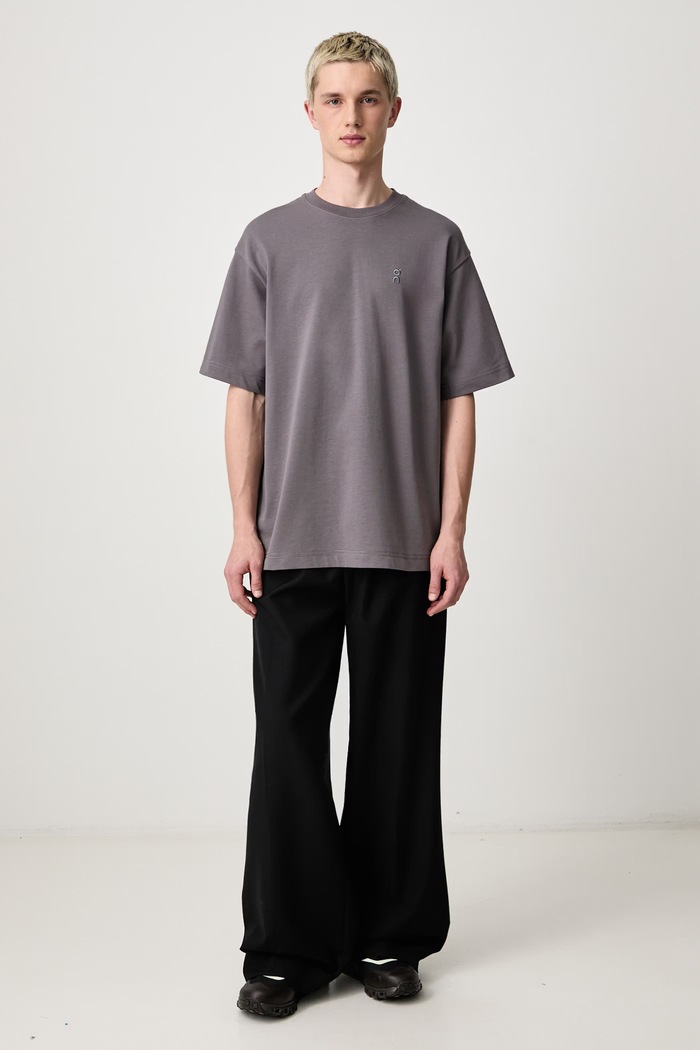 On Club Collective T-shirt bawełniany męski 1MG10714989 szary AW26