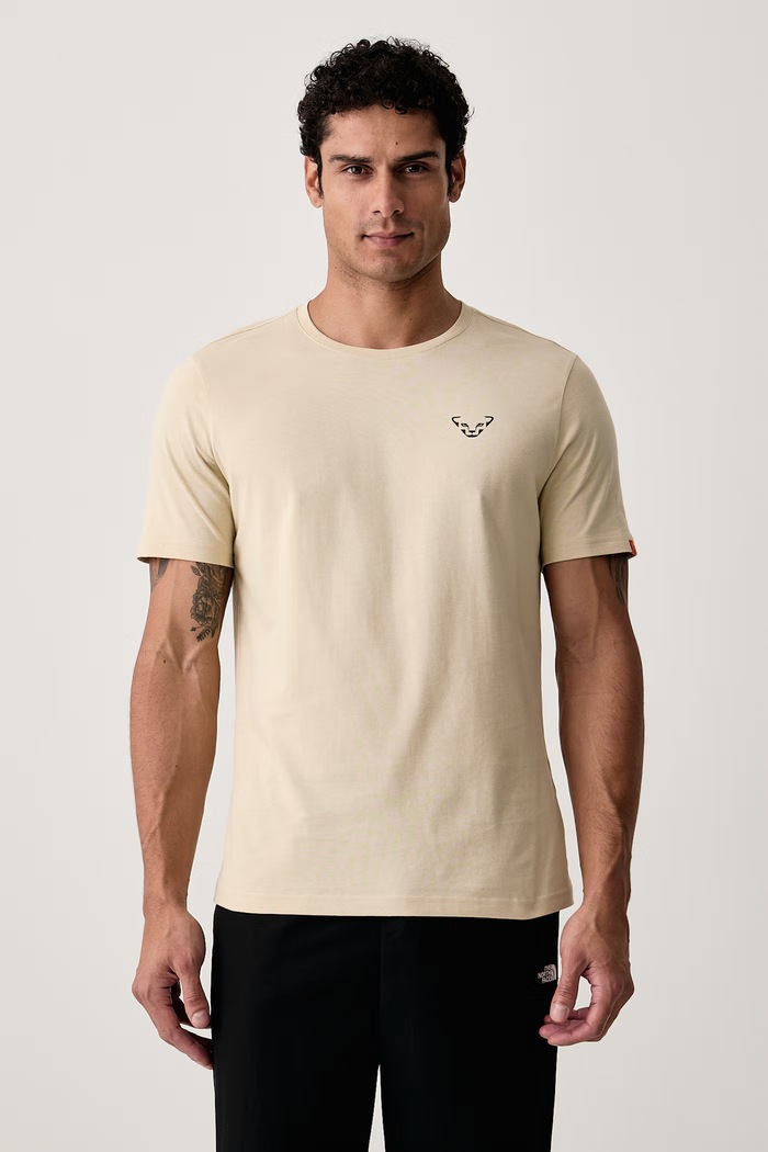 Odzież Dynafit T-shirt sportowy męski bawełniany BACK GRAPHIC 08.0000072146 beżowy