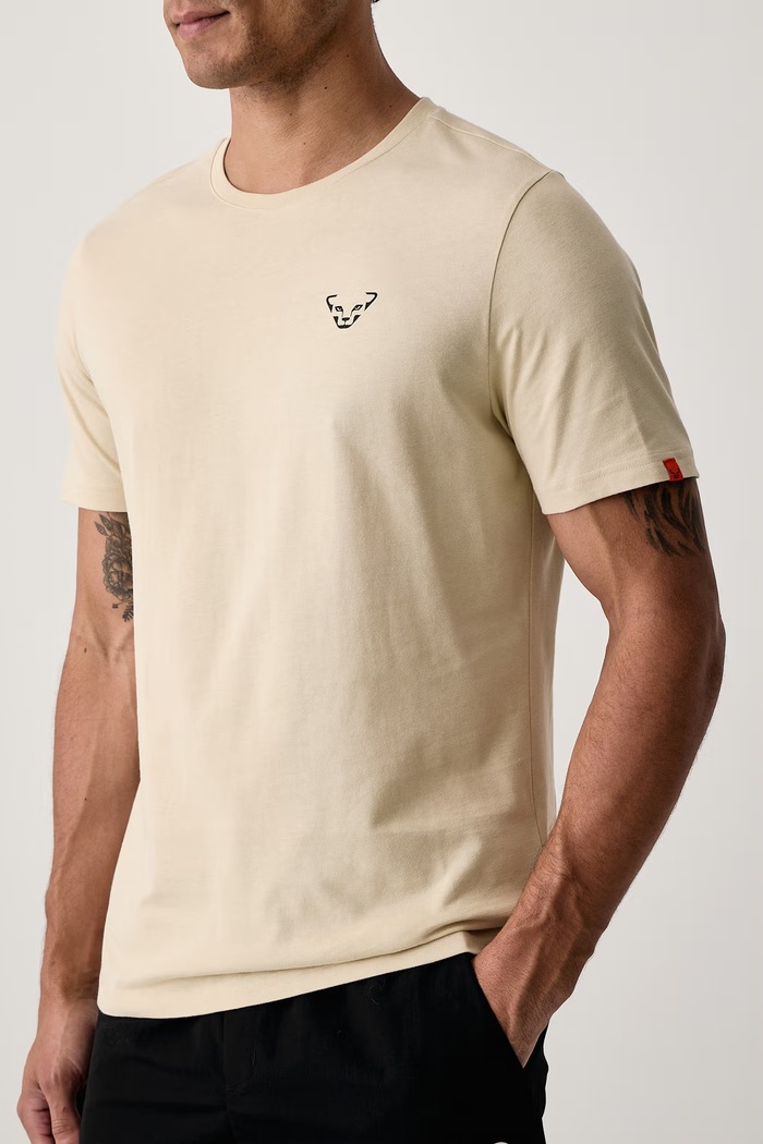 T-shirt sportowy męski bawełniany BACK GRAPHIC Dynafit 08.0000072146 beżowy