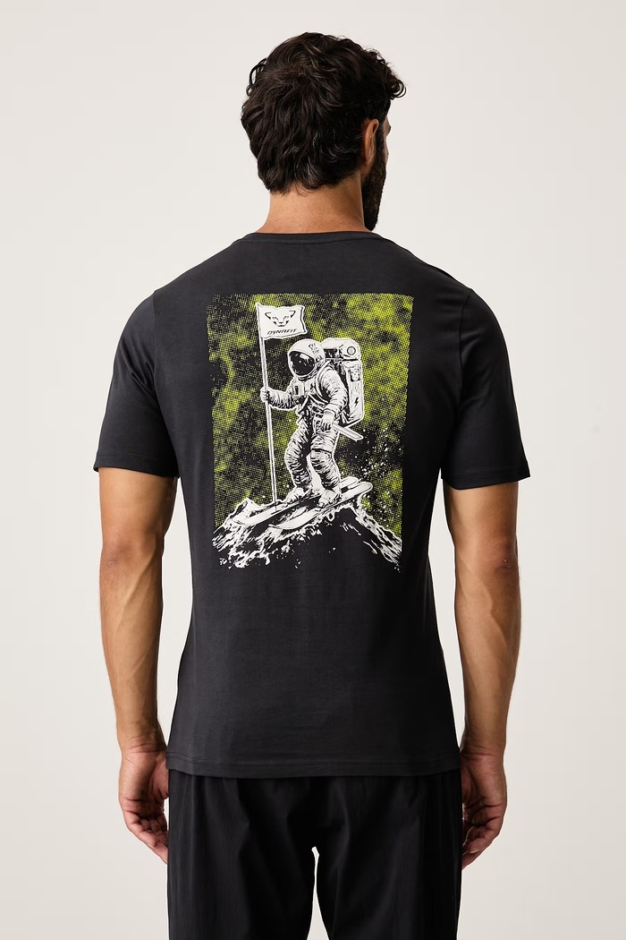Dynafit T-shirt sportowy męski bawełniany BACK GRAPHIC czarny 08.0000072146