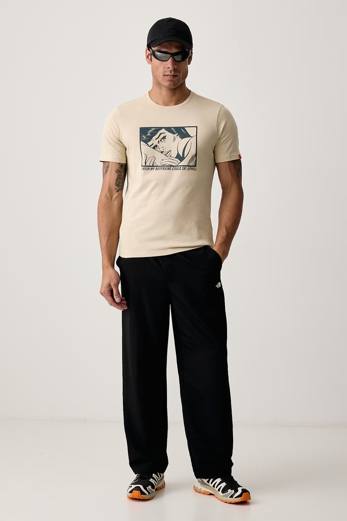 Dynafit T-shirt sportowy męski bawełniany GRAPHIC 08.0000072142 beżowy AW26