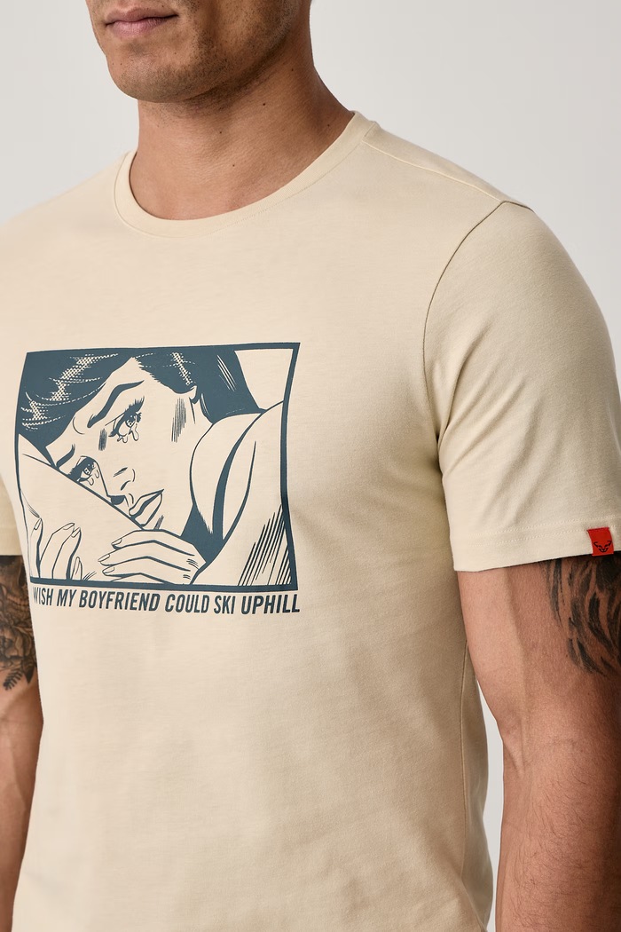 T-shirt sportowy męski bawełniany GRAPHIC Dynafit 08.0000072142 beżowy