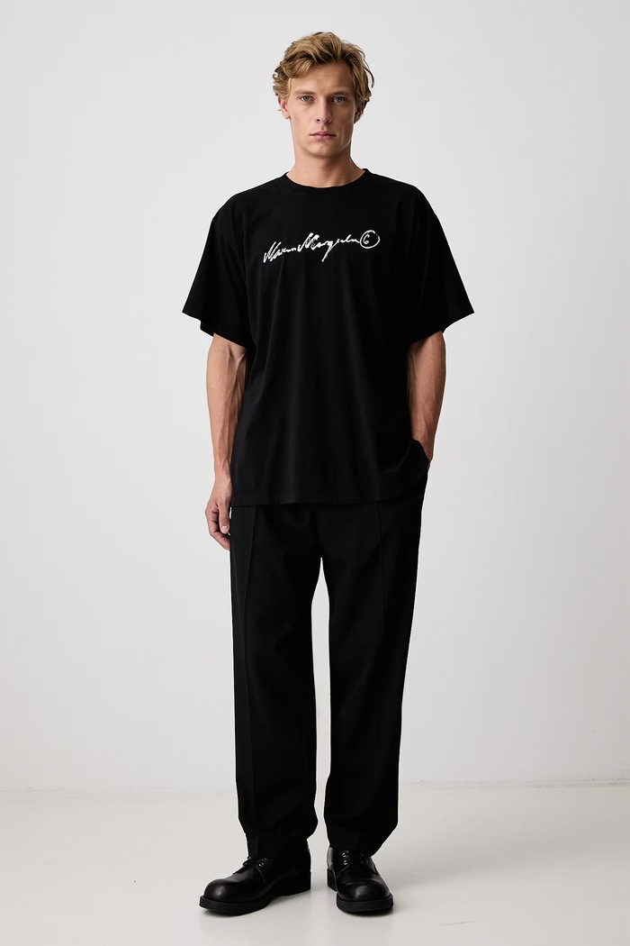 MM6 Maison Margiela T-shirt bawełniany męski SH0GC0077.M20258 czarny AW26