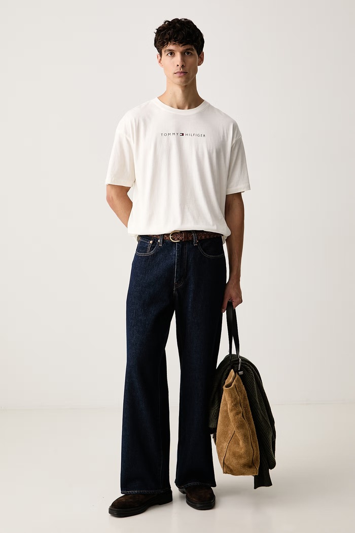 Tommy Hilfiger tričko pánské bavlněné UM0UM03685 béžová AW26