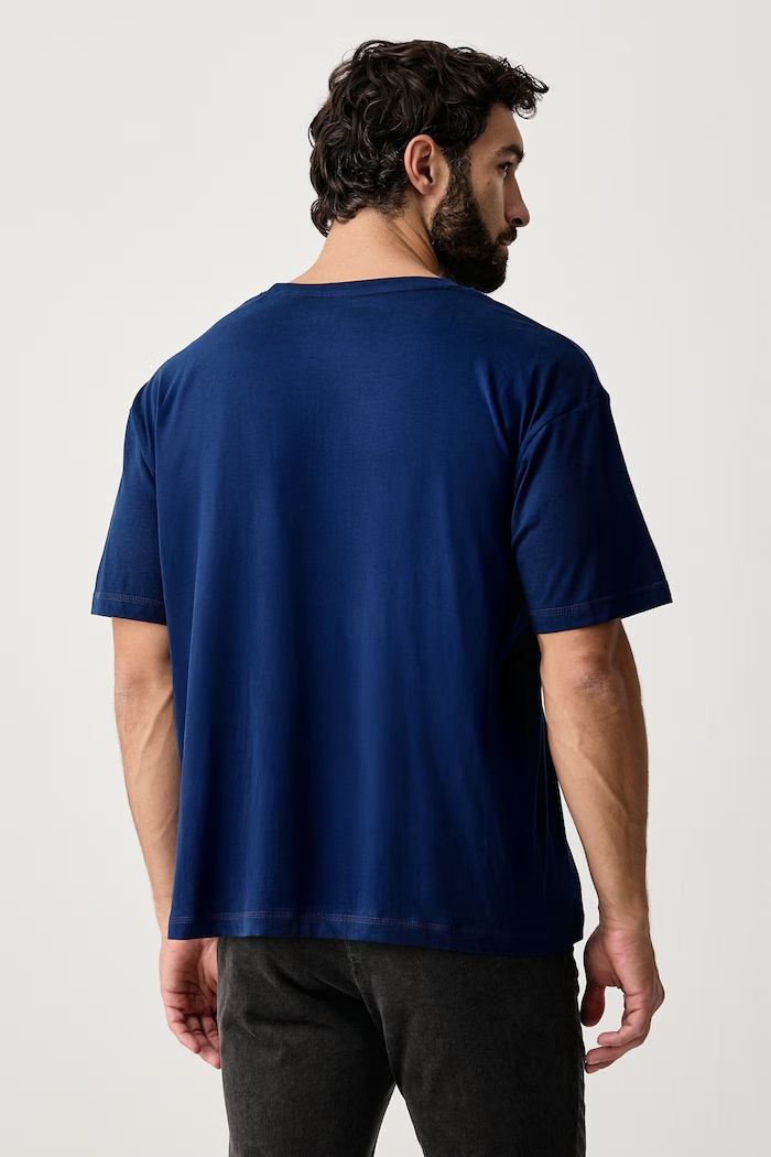 Odzież Tommy Hilfiger T-shirt męski bawełniany UM0UM03685 niebieski