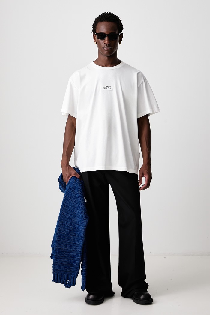 MM6 Maison Margiela T-shirt męski bawełniany SH0GC0071.M20258 biały AW26