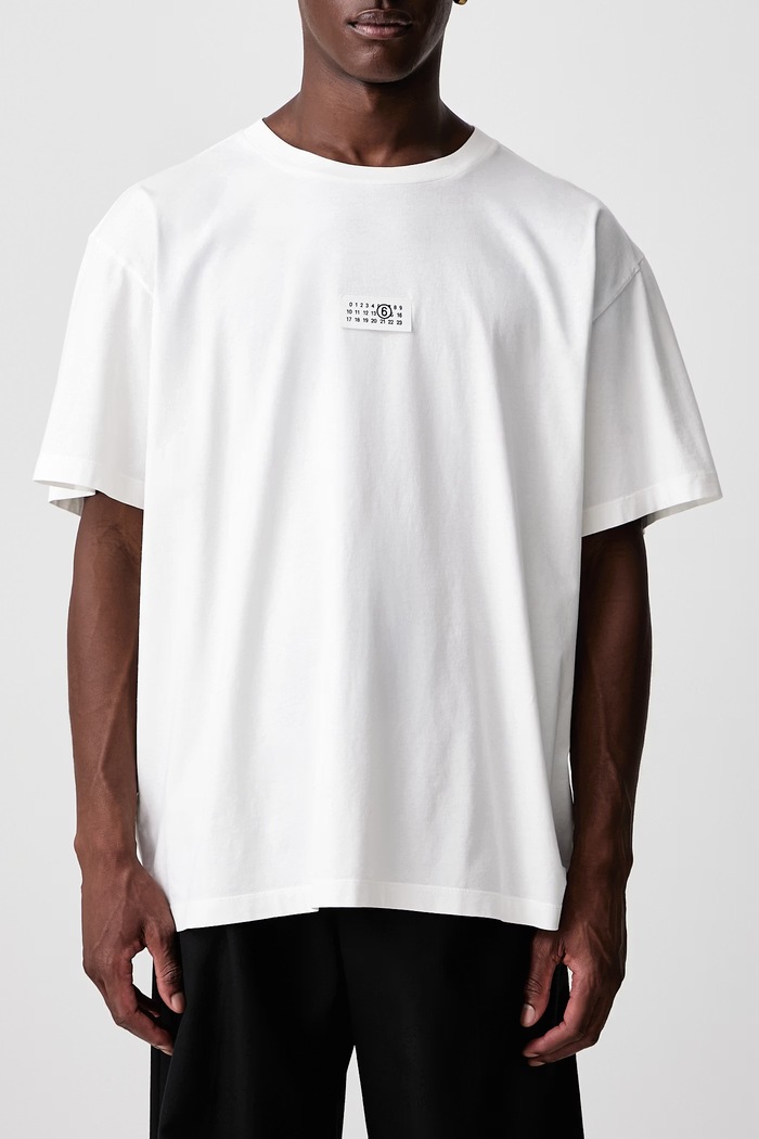 T-shirt męski bawełniany MM6 Maison Margiela biały SH0GC0071.M20258