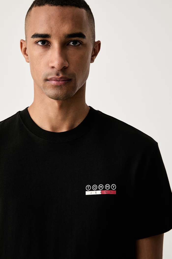 Tommy Jeans majica muška pamučna crna DM0DM23716