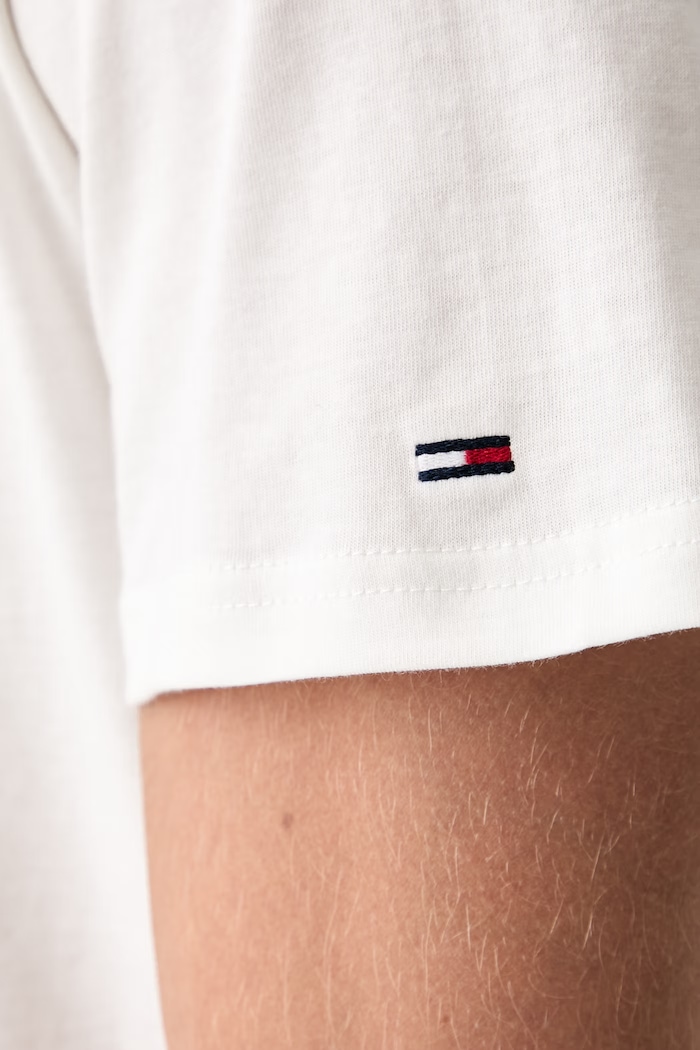 Tommy Jeans t-shirt da uomo in cotone DM0DM23715 bianco
