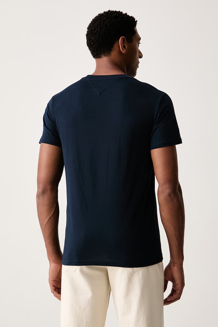Oblačila Tommy Jeans kratka majica moška bombažna DM0DM23715 mornarsko modra