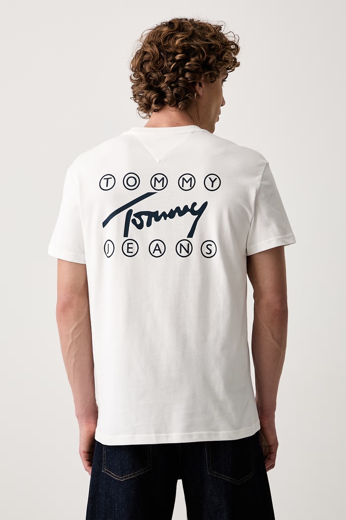 Tommy Jeans tričko pánské bavlněné bílá DM0DM23598