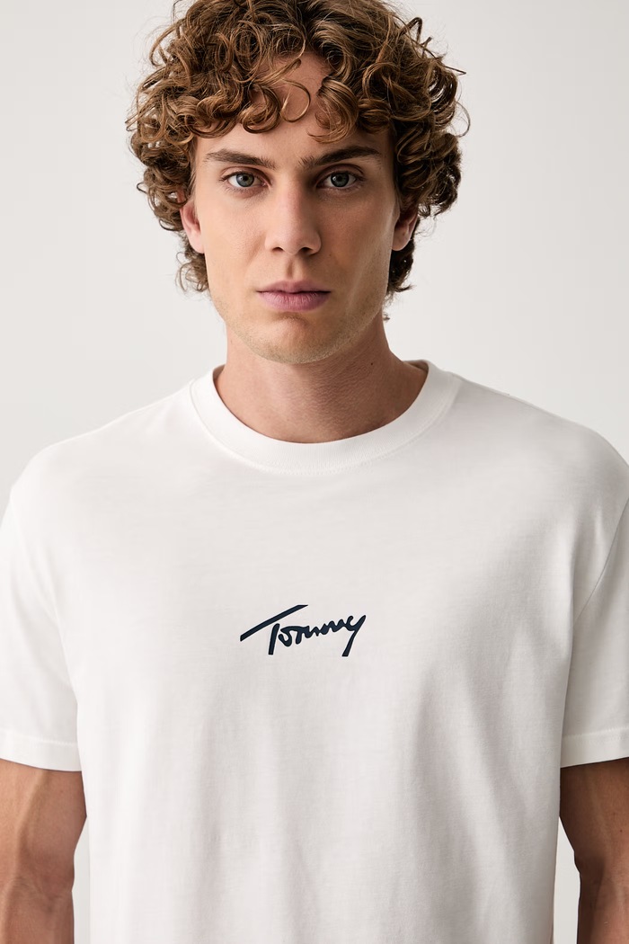 Tommy Jeans tričko pánské bavlněné bílá DM0DM23598
