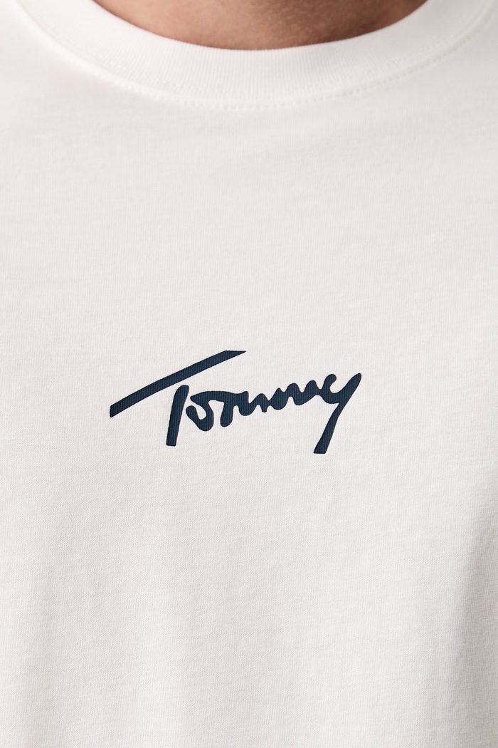 Tommy Jeans tričko pánské bavlněné DM0DM23598 bílá