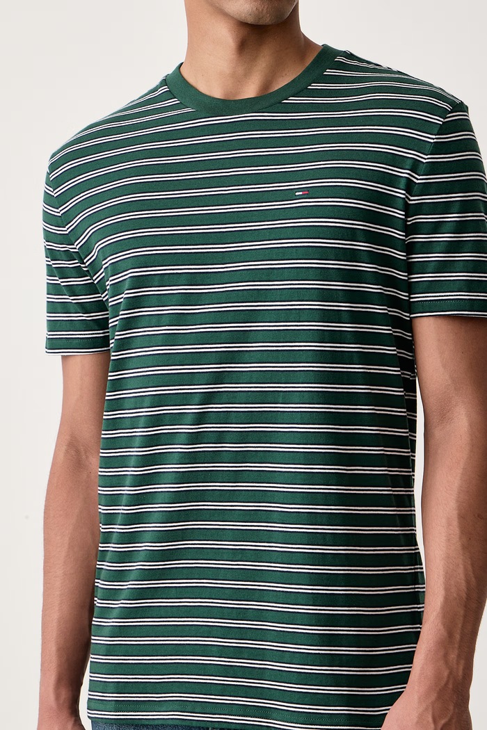 T-shirt męski bawełniany Tommy Jeans DM0DM23562 zielony