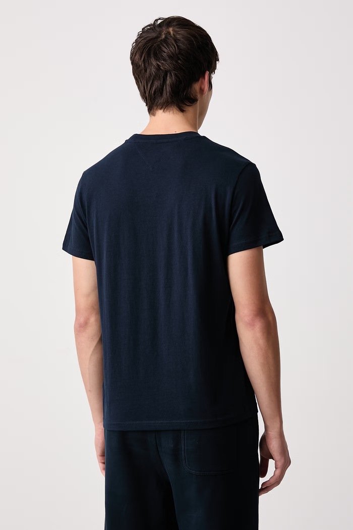 Oblečení Tommy Jeans Tričko pánské bavlněné DM0DM23558 námořnická modř
