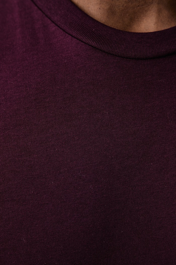 Tričko pánské bavlněné Tommy Jeans burgundské DM0DM23558