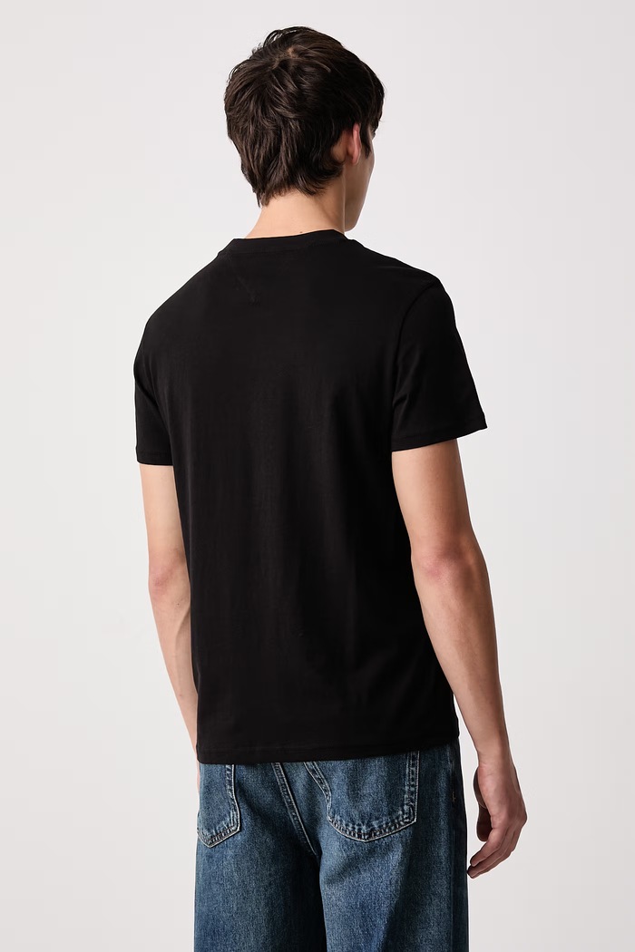 Odzież Tommy Jeans T-shirt męski bawełniany DM0DM23558 czarny