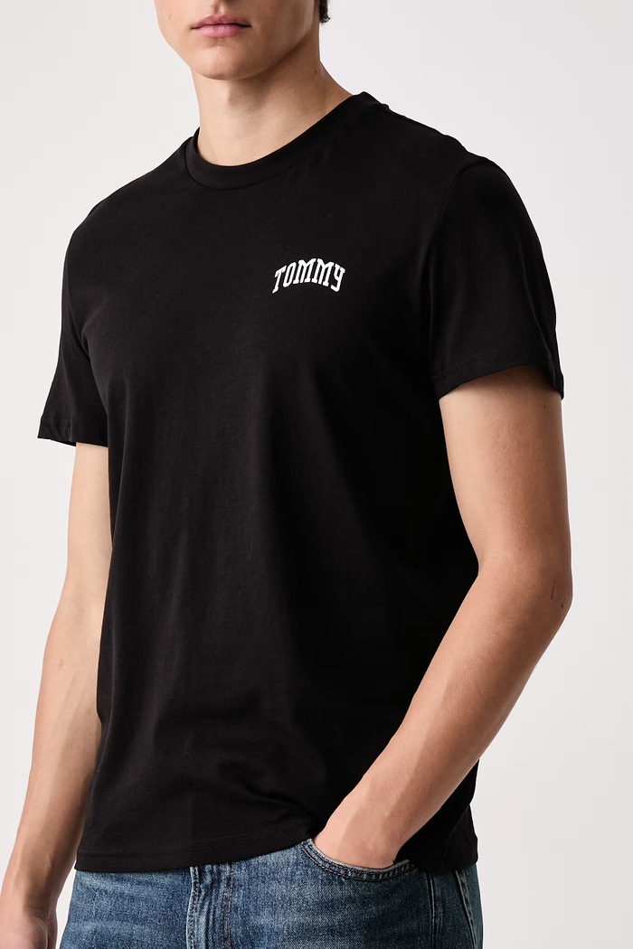 T-shirt męski bawełniany Tommy Jeans DM0DM23558 czarny