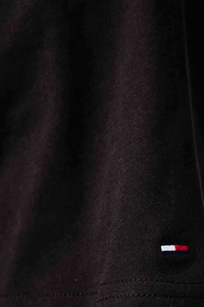 Kratka majica moška bombažna Tommy Jeans črna DM0DM23554