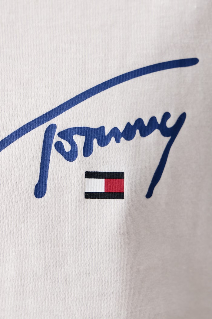 T-shirt męski bawełniany Tommy Jeans beżowy DM0DM23550