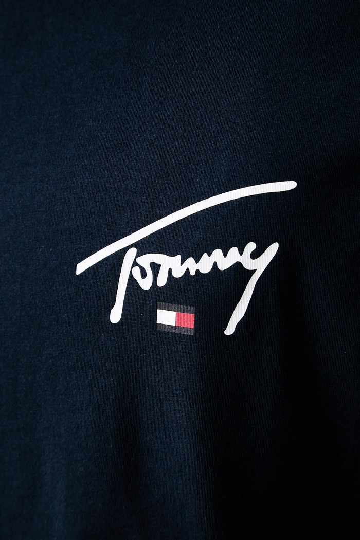 Tommy Jeans tričko pánské bavlněné DM0DM23550 námořnická modř