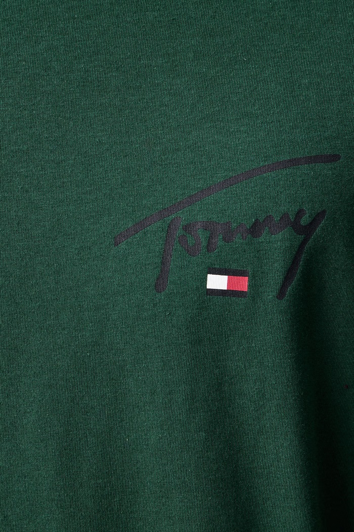 T-shirt męski bawełniany Tommy Jeans zielony DM0DM23550