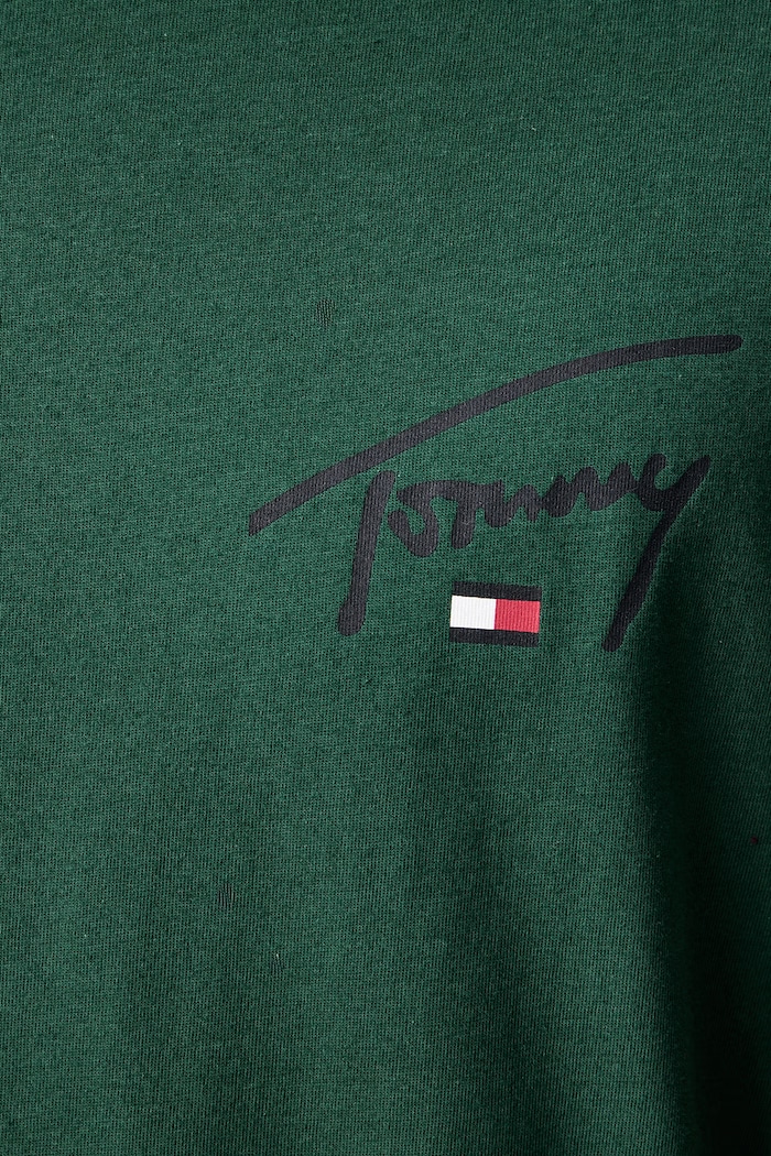 T-shirt męski bawełniany Tommy Jeans zielony DM0DM23550