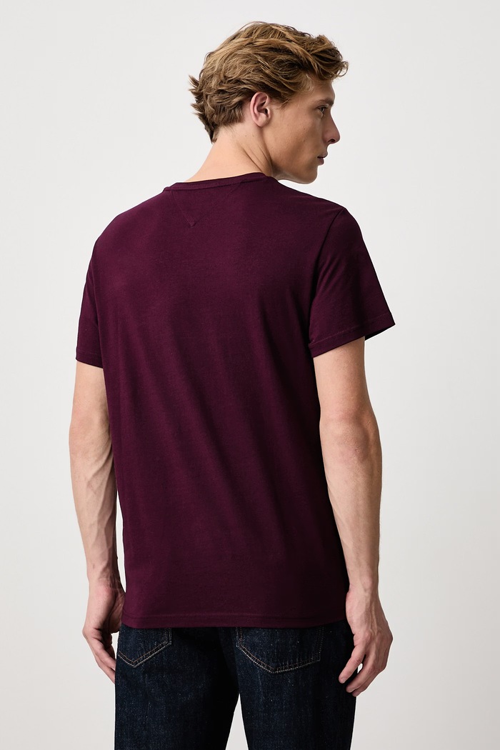Odzież Tommy Jeans T-shirt męski bawełniany DM0DM23550 bordowy
