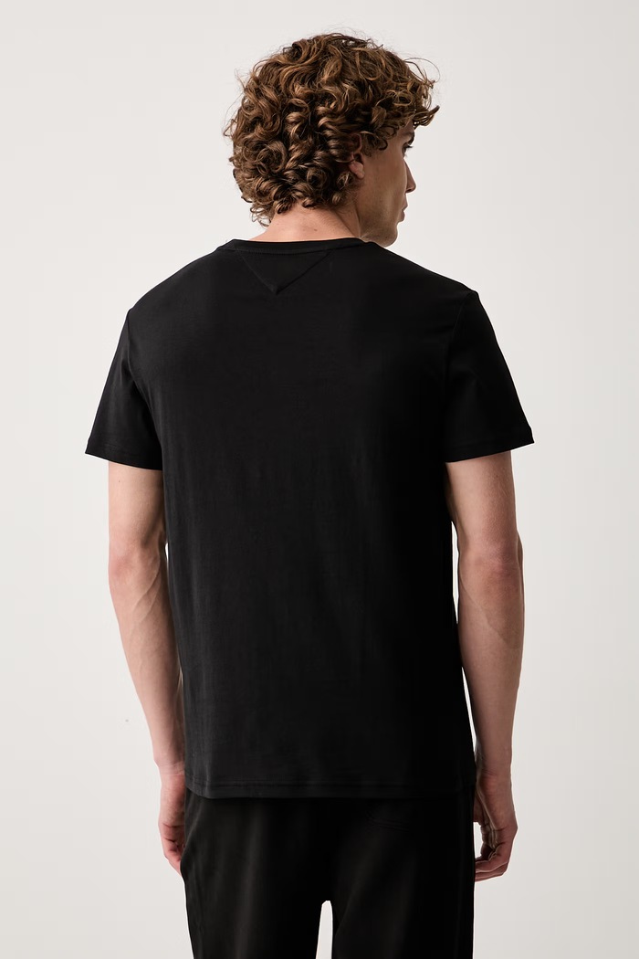 Oblečení Tommy Jeans tričko pánské bavlněné DM0DM23550 černá