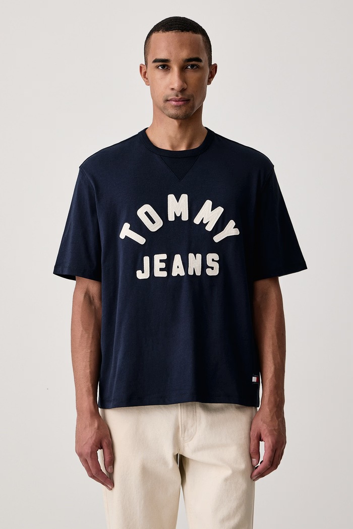 Tommy Jeans Majica muška pamučna mornarsko plava DM0DM23544